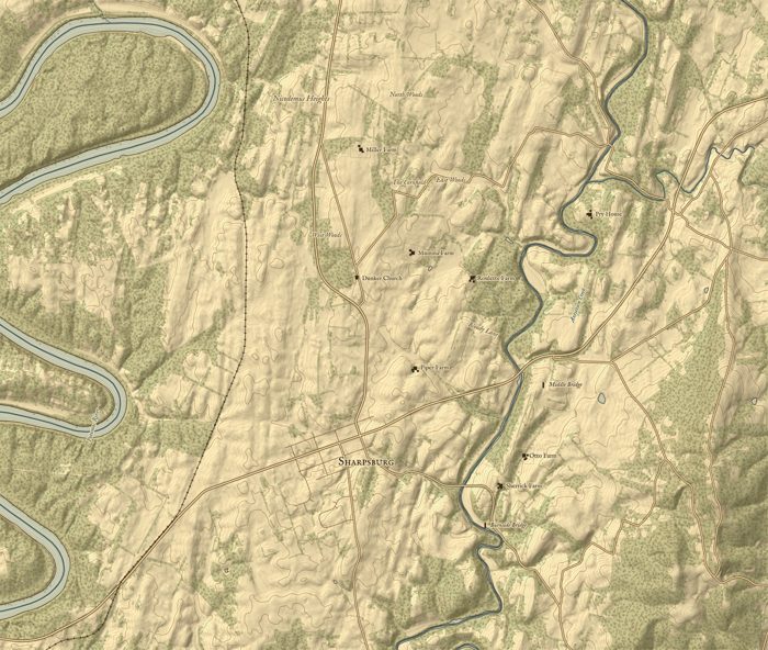 Antietam battle map