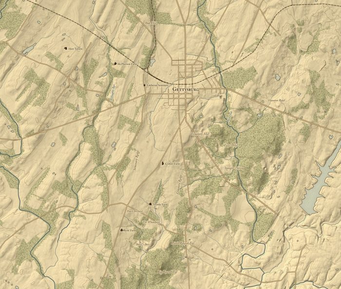 Gettysburg battle map