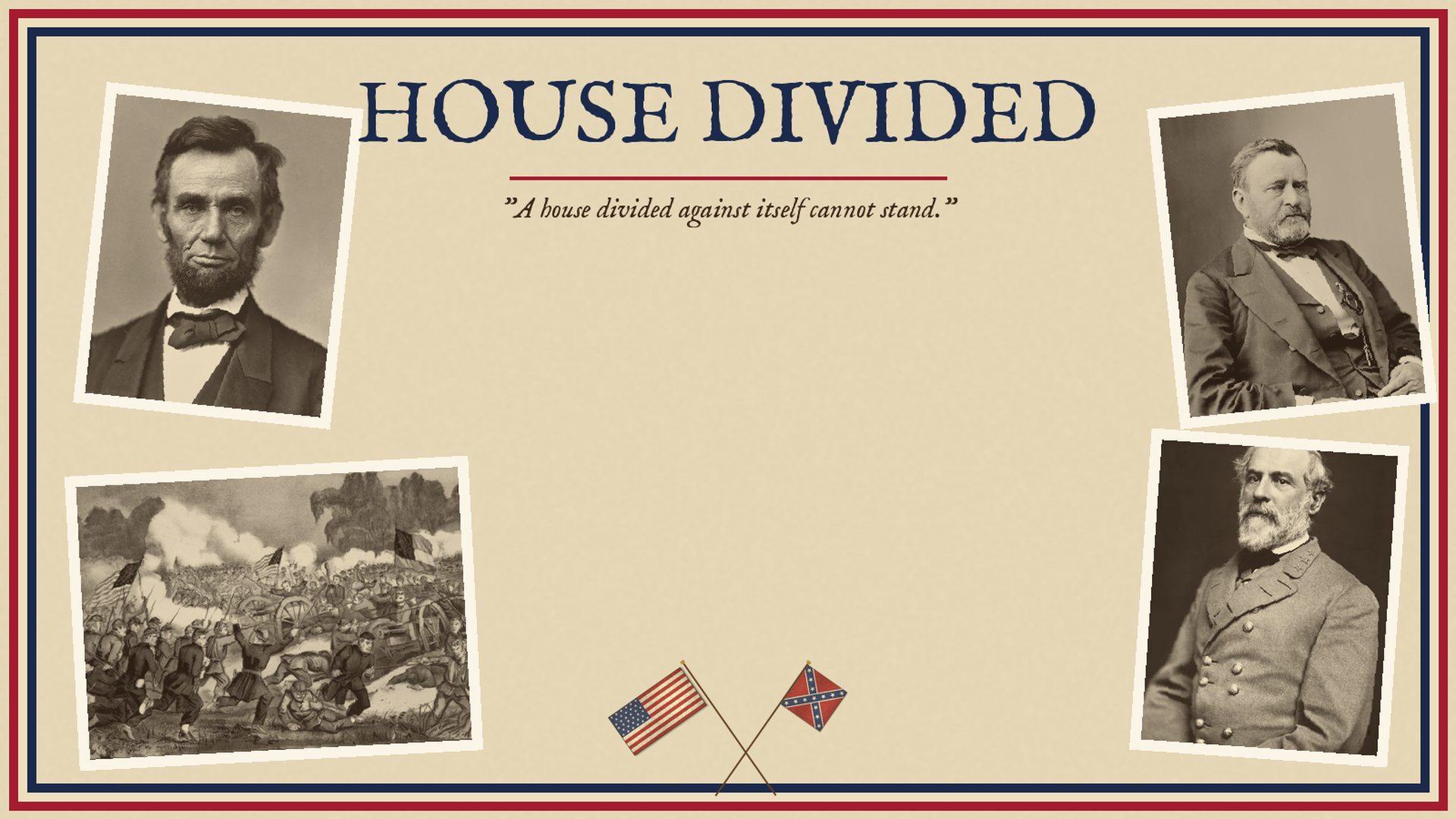 House Divided main menu art